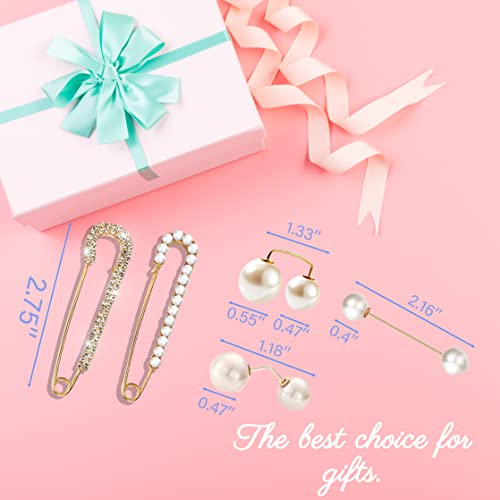 Image of Fashion Pearl Brooch, Sweater Shawl Pearl Pin, Elegant and Fashionable, Enhance your Temperament, Suitable for a Variety of Occasions to Wear