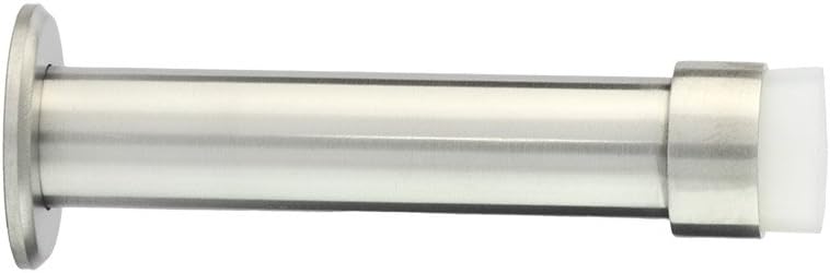 EVI Herrajes I-182 - Door Stop de wall, Adjustable, Finish matt INOX(Stainless Steel) Black Rubber