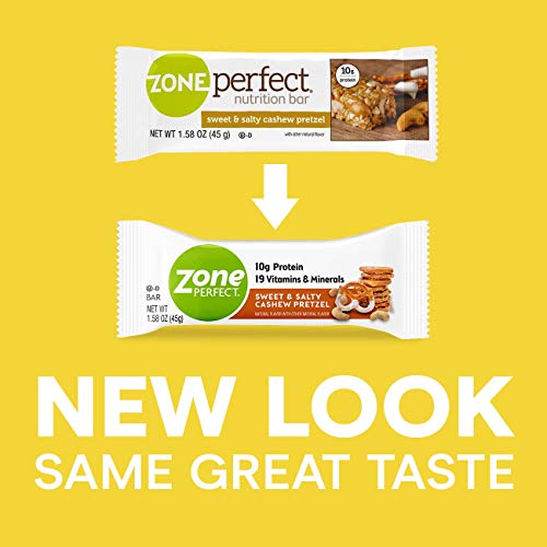 ZonePerfect Protein Bars, Sweet & Salty Cashew Pretzel, High Protein, With Vitamins & Minerals, 1.58 Ounce (30 Count) - Thumbnail 2