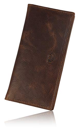 Image of RFID Blocking Mens Genuine leather Bifold Long Wallet