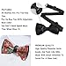 WUXEKZO Men's Boys Pre-Tied Bow Tie for Party, Festivals, Graduation, Fashion Christmas Elk Wood Snowflake Holly Stocking Creative Cravat Necktie