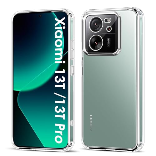 MC WHLZD Crystal Clear Hülle für Xiaomi 13T / Xiaomi 13T Pro Dünn Weiches TPU-Silikon Transparent Handyhülle Stoßfest Kratzfeste Case Xiaomi 13T / Xiaomi 13T Pro Cover 6 67 Zoll