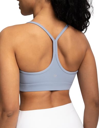 Image of Colorfulkoala Women's Dreamlux Y Back Sports Bra Low Impact Padded Workout Top with Built in Bra A-C Cups