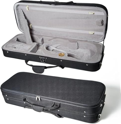 SKY 15 Inch Viola Oblong Case Lightweight with Hygrometer Black/Grey