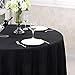 Surmente Black Tablecloth for Round Tables, 120-inch Round Table Cloths for Weddings, Banquets, or Restaurants