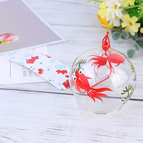 BESPORTBLE – Sinos de vento de peixe-dourado, enfeite com pingente de vidro para pendurar para amigo