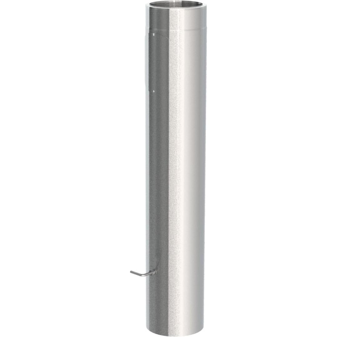Ofenrohr doppelwandig Ø 150 mm ISO-Line Längenelement 750 mm - Edelstahl gebürstet