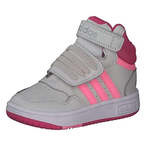 adidas Hoops Mid 3.0 AC I, Sneaker Garçon Fille, Grey One/Team Real Magenta/Beam Pink, Numeric_19 EU
