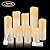Vinkor Flameless Candles Battery Operated Candles 4" 5" 6" 7" 8" 9" Set of 9 Ivory Real Wax Pillar LED Candles with 10-Key Remote and Cycling 24 Hours Timer