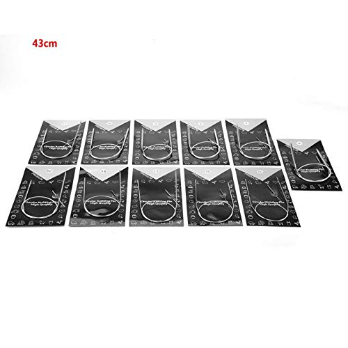 Agulha de tecer, Agulha de tricô circular de aço inoxidável, Lenço de chapéu Ferramentas de tecer ar