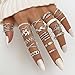 IFKM 21 Pcs Silver Knuckle Rings Set For Women Vintage Stackable Joint Finger Midi Rings Dainty Cubic Zirconia Crystal Simple Twist Hollow Cute Ring Pack Jewelry Gift