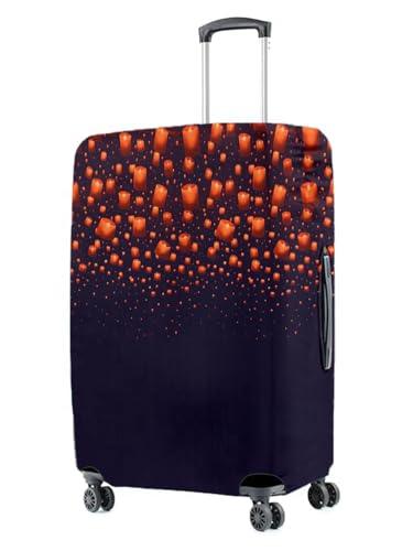 Image of Cortina Eco-Friendly Abstract Print Luggage Protective Cover|Large|Fits 26-30 Inch Luggage|Polyester-Spandex|72cm (28 inch)|Travel Suitcase Protectors|Anti Scratch|Pack of 1|Blue 10