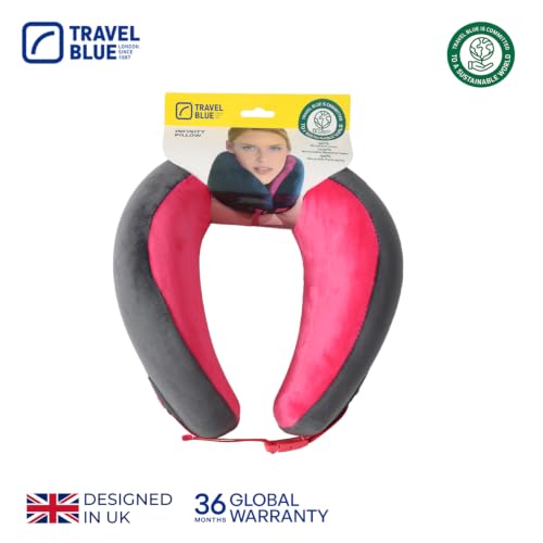 Image of Travel Blue Infinity Travel Ergonomic Neck Pillow Enjoy uninterrupted Sleep with 360-degree Support with Luxurious Hypoallergenic Material (Fuscia)