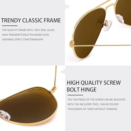 RAY SOL Polarized Aviator Sunglasses for Women Men - Small Face Metal Frame UV400 Protection Pilot Shades4