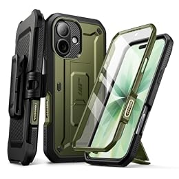 SUPCASE for iPhone 17 Case with Kickstand & Screen Protector, Green
