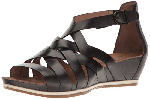 Dansko Women's Vivian Gladiator Sandal, Graphite Vintage Pull Up, 39 EU/8.5-9 M US