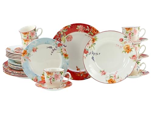 Creatable CRIMSON Rosendekor Kombiservice, 30-teilig