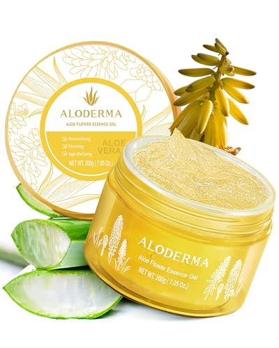 Aloderma Age-Defying 24K Gold Leaf Aloe Flower Essence Gel, Made ...