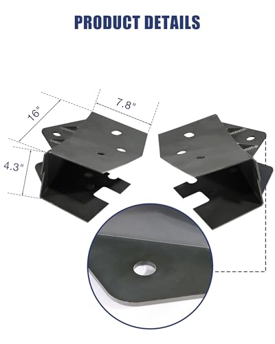 Image of Mountainpeak Frame Repair Kit Heavy Duty Steel Fit for 2004-2008 Ford F150 Super Crew Cab 5.5' Short Bed Center Rear Frame Repair