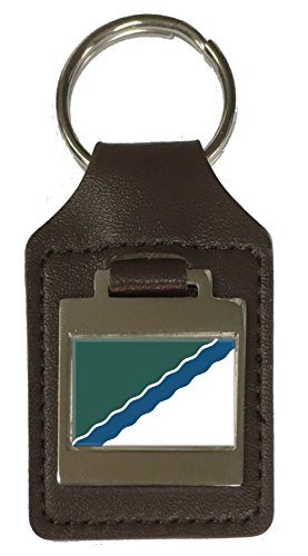 Porte-clés en cuir gravé Russie Novosibirsk idée cadeau original