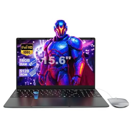 Ordinateur Portable 15.6 Pouces - PC Portable Quad Core N95 Processor, 16Go LPDDR4 RAM 512Go SSD, Laptop FHD 1920*1080P avec WiFi 5 Bluetooth 4.2 Touch ID adapté pour le bureau et les affaires