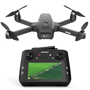 K600 GPS Drohne mit 4K Kamera, Fernbedienung mit UHD Bildschirm, Windresistente faltbare Drohne mit SD Karte, Drohne mit Tragetasche, Auto Hovering für Erwachsene und Anfänger