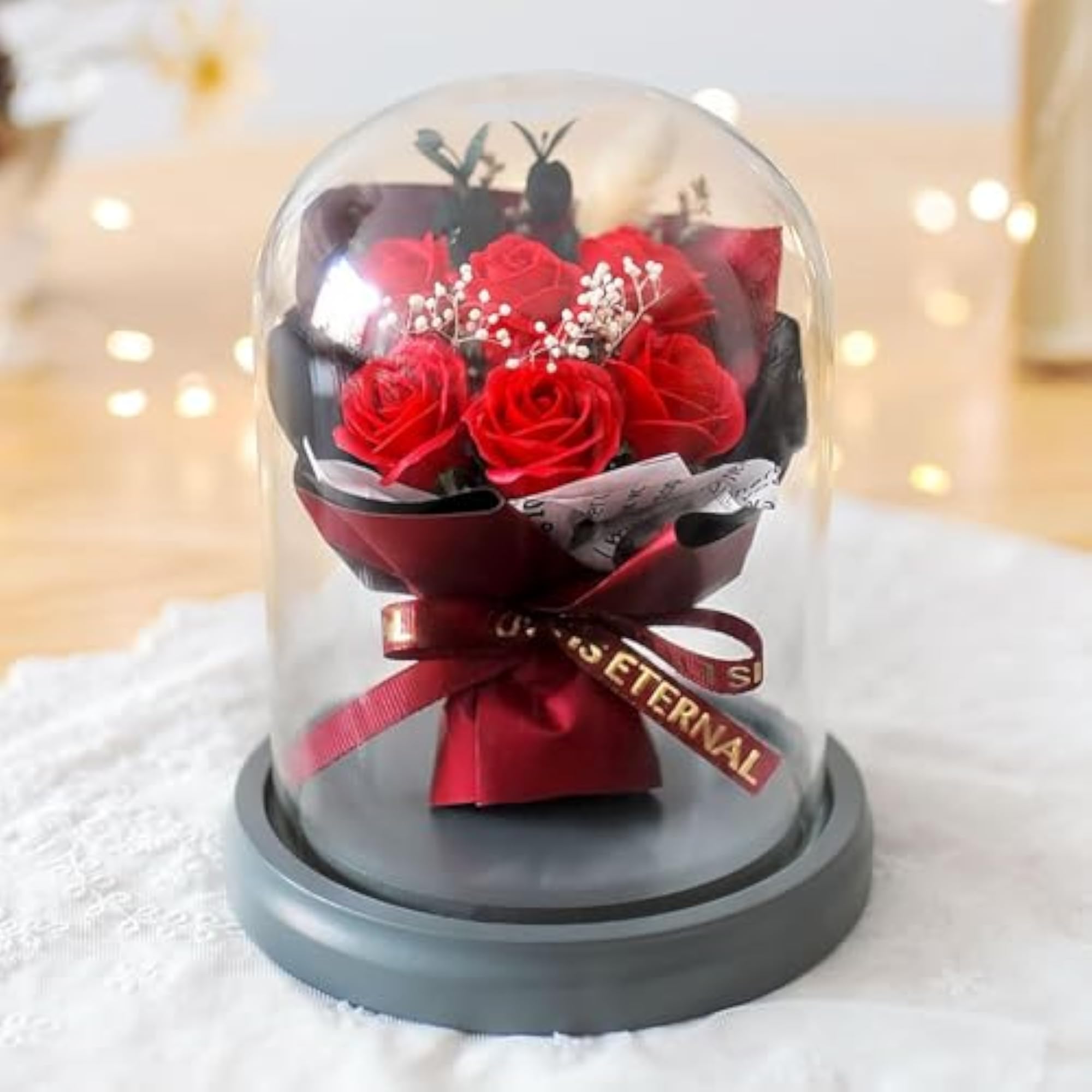 Preserved Rose Flower Soap for Anniversary, Unique Gift
