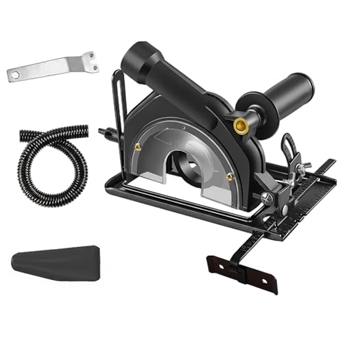 Soporte para amoladora angular ideal para cortes a inglete precisos en el taller doméstico