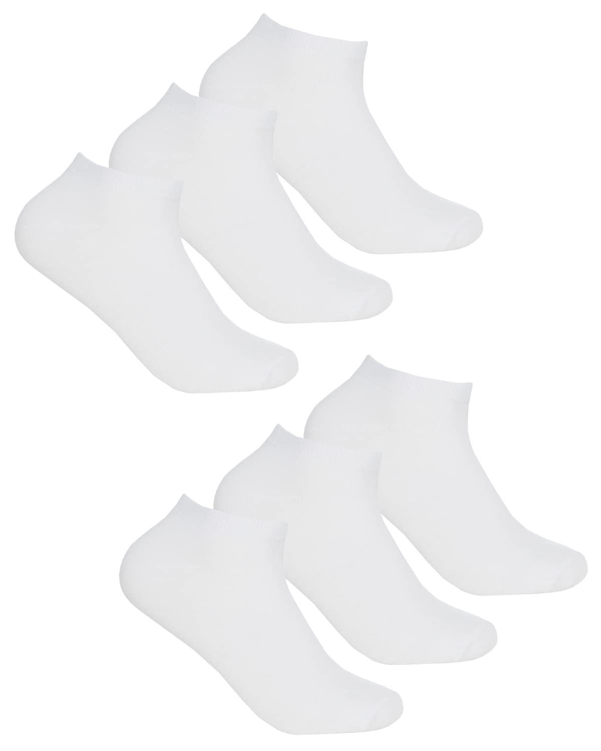 Undercover 6 Pairs Ladies Bamboo Trainer Socks 41B682 White