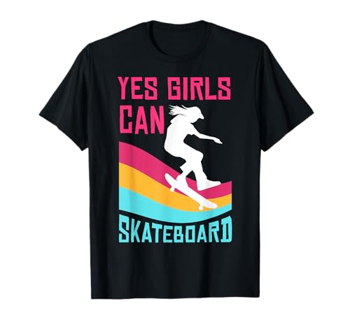 Funny Girls Skateboard Gift T-Shirt