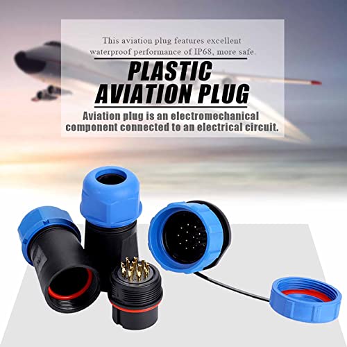 Conector de aviación SP21, 2 pines, plástico, IP68 impermeable miniatura 2