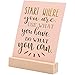 Paper Junkie Inspirational Cards & Daily Motivational Quotes for Office Desk Accessories, Motivational Desk Decor & Cubicle Decor - 20 Pack 5 x 7 Inch Multi-Color Cardstock & Wooden Stand