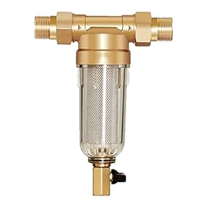 Waterfiltratiesysteem Whole Water Filter Purifier System 59 Messing 40 Micron Roestvrij staal Mesh (Color : One Filter)
