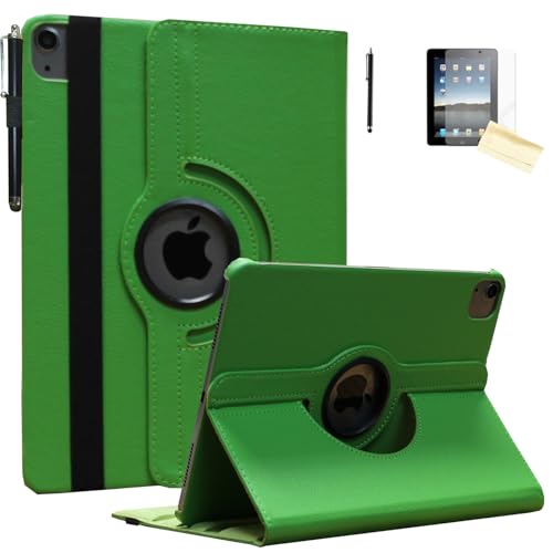 Coque iPad Air M3 11 rotative verte avec fonction réveil automatique