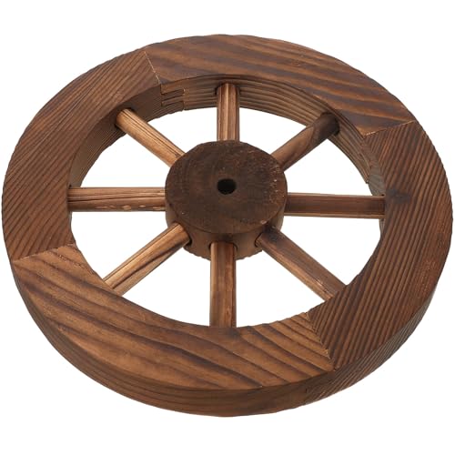 Rueda de madera de diseño delicado y acabado artesanal vintage