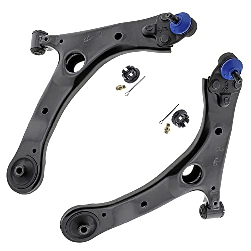 Image of Detroit Axle - 4pc Front End Control Arms Kit for 2014-2019 Toyota Corolla, 2 Lower Control Arms w /Ball Joint 2 Outer Tie Rod Ends 2014 2015 2016 2017 2018 2019 Replacement