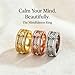 BunnyPal Mindfulness Rings for Women Zenvirala, The Mindfulness Ring, Spinner Ring with Gears, Silent Calm Rings for Stress Relief (Silver, 9)