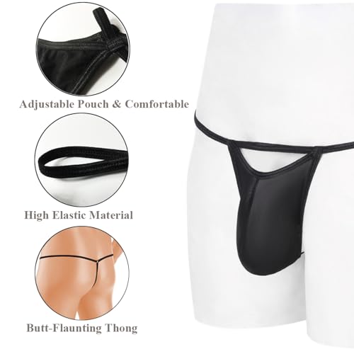 Men's Thong Underwear Hot Low Rise Comfort T-Back G-String Jockstrap Swimsuit Briefs4