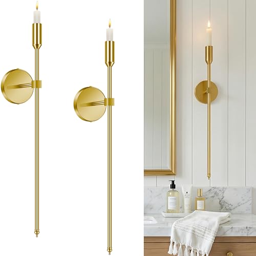 Lumpro 23-inch Large Wall Candle Sconce, Set of 2, Wall