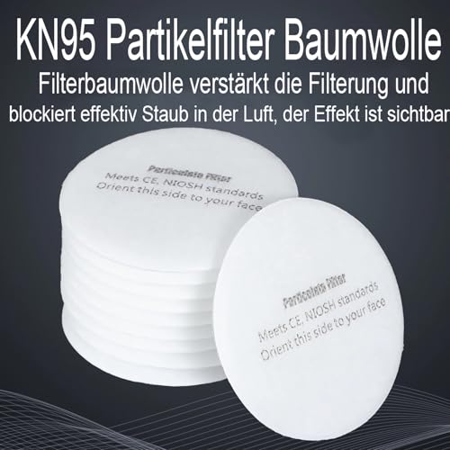8 ni 1 Atemschutzmaske Gase Dämpfe | Gasmaske für Lackier, Feinstaub, Arbeitein, Schleifen | Staubmasken, Handschuhe, Schutzbrille, Patronen und Staubfilter,10 x Filterwatte