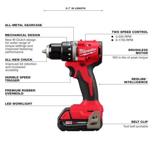 Milwaukee M18 Compact Brushless 2-Tool Kit