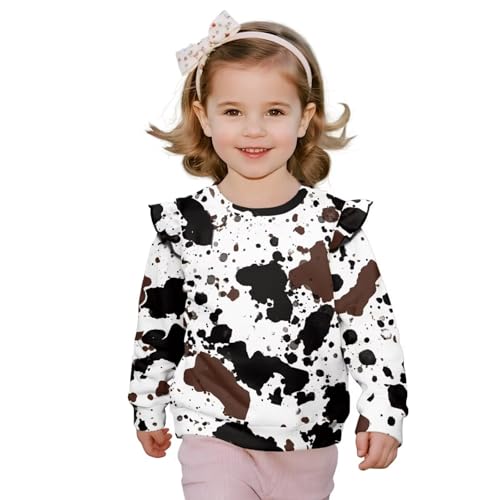 Long Sleeve Basic Tees for Toddler Girls Crew Neck Fall Sweatshirt Cute Fall Outfits for Baby Little Kids 1-8 Years2