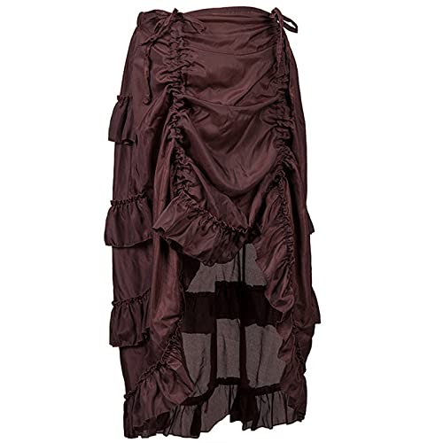 Jupe gothique grande taille femme vêtement noir rock fluide - 6