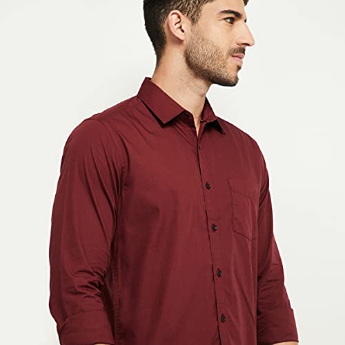 Image of Max Men's Cotton Regular Fit Solid Full Sleeves Casual Shirt