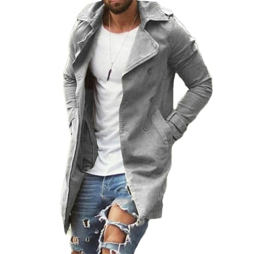 Manteaux longs homme vêtement automne chaud veste croisée hiver unie