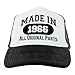60th Birthday Gifts for All Made in 1966 All Original Parts Turning 60 Birthday Party Trucker Hat Black