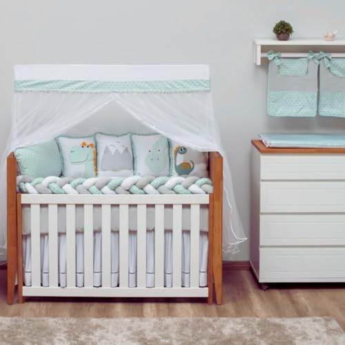 Kit Berço Americano 10 Peças Linha Baby Magia Dinos Menino Conforto Luxo