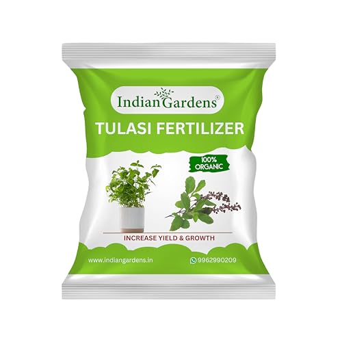 Image of Indian Gardens - Tulasi Organic Fertilizer (5 Kg) | Holy Basil | Growth Fertilizer | Organic Plant Food | Tulasi Leaf Health