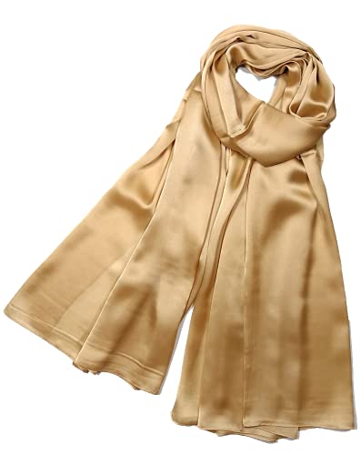 Shanlin Silk Feel Long Satin Patterned & Solid Color Scarves for Women in Gift Box4