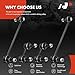 A-Premium Set of 4, Front & Rear Sway Bar Links Kit Stabilizer Bar Links Compatible with Mitsubishi Eclipse 2006-2012, Galant 2004-2012, Endeavor 2004-2011, FWD Only